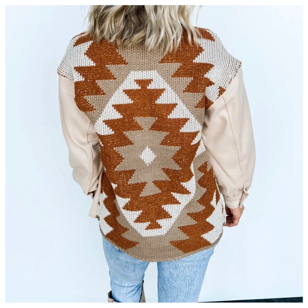 Boho Unique Aztec Detail Jacket - Picture 3 of 5